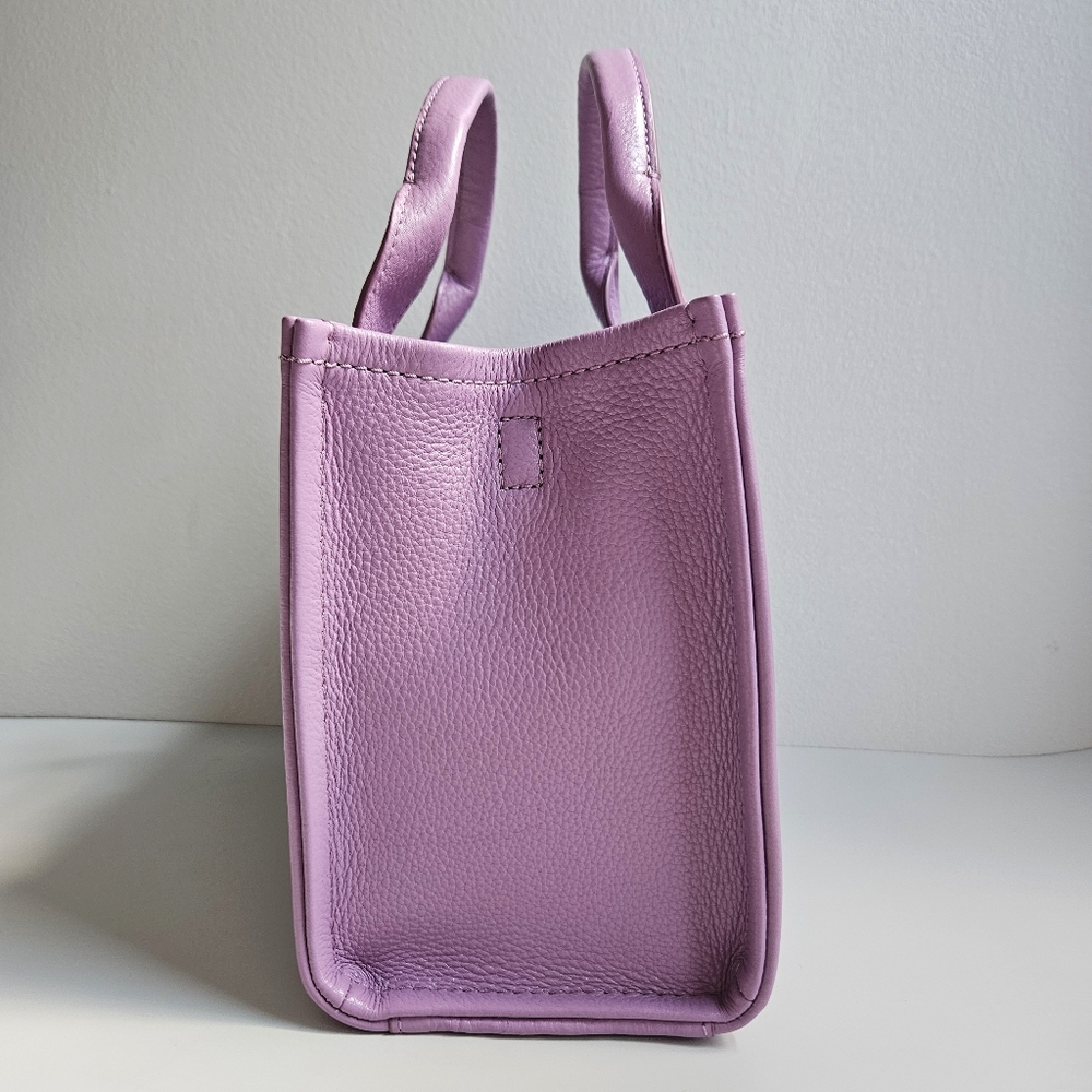 Marc Jacobs Leather Small Tote Bag in Regal Orchid - Picture 3 of 16